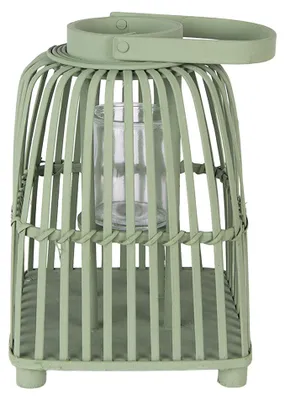 Produktbild von Clayre & Eef Windlicht 21x21x30 cm Grün Rattan