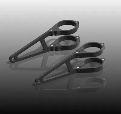 Produktbild von CNC-Lampenhalter-Set lang schwarz 35 mm