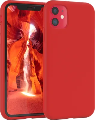 Produktbild von EAZY CASE Silikonhülle für Apple iPhone 11 Silikon Backcover Schutz in Rot