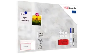 Produktbild von Metallische Magnettafel, MetalBoard, MARMOR, 60×40 cm + GRATIS Zubehörset