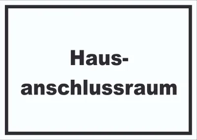 Produktbild von Hausanschlussraum Schild mit Text HAR waagerecht A5 (148x210mm)