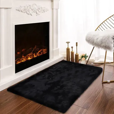 Productafbeelding van Pluizig Tapijt voor Woonkamer en Slaapkamer, 60 x 90 cm