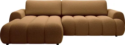 Produktbild von Ecksofa mit Schlaffunktion - Ecke links - Stoff - Senfgelb - FRIDORA