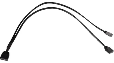 Image de Alphacool Y-Splitter aRGB 3-Pin vers 2x 3-Pin, Câble Y-Splitter, noir