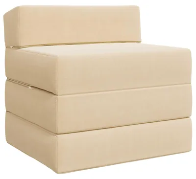 Produktbild von vidaXL Klappsofa Bett Creme 200 x 70 x 15 cm Cordstoff