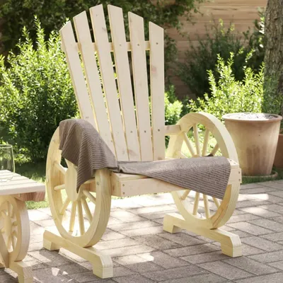 Immagine prodotto di Sedia da giardino Adirondack in legno di abete massello, ideale per l'uso esterno