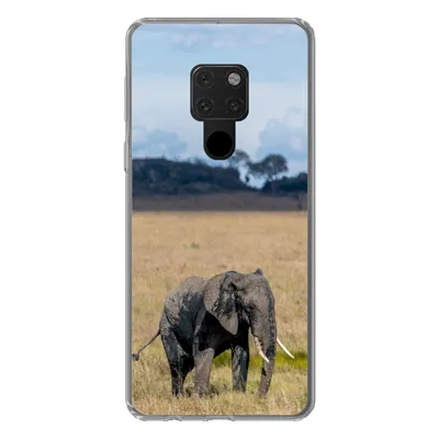 Produktbild von MuchoWow® Handyhülle Schutzhülle Hülle für Huawei P40 Lite Elefant - Gras - Tiere - Natur Silikon Softcase Handy Hülle - Handy