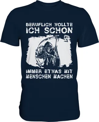 Produktbild von Sensenmann T-Shirt Sarkasmus Schwarzer Humor – Navy / XXL