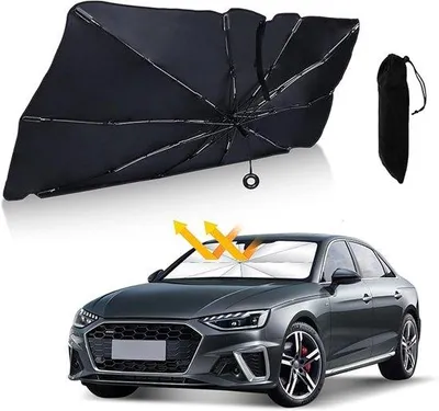 Produktbild von Famanu Sonnenblende Auto für die Windschutzscheibe - UV-Schutz, faltbar, 140 × 74 cm