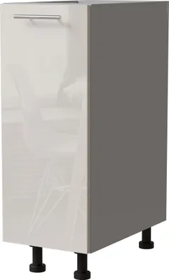 Produktbild von Küchenunterschrank BRERRA 20x82cm lackiert Farbe wählbar BR-D1D/20,RAL 9001 creme Hochglanz,grau