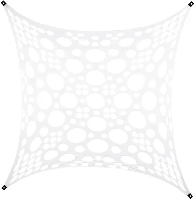 Produktbild von PSYWORK Schwarzlicht Segel Elasthan "Mind Space" Weiß, 3x3m