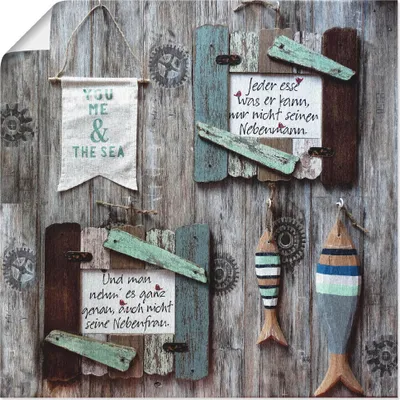 Produktbild von ARTland Poster Du ich und der See Größe: 30x30 cm