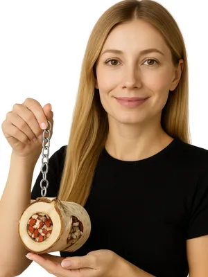 Produktbild von JR FARM Kokos-Karotten-Roller für alle Papageien 150g