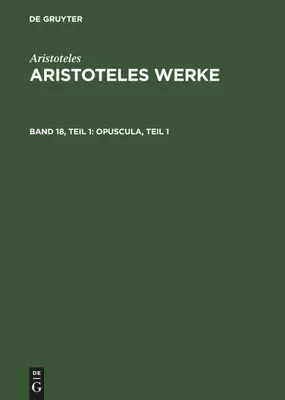 Produktbild von Opuscula, Teil 1