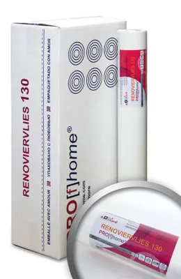 Immagine prodotto di 1 scatola. 6 rotoli di carta da parati in tessuto non tessuto fondo non tessuto liscio crack-bridging carta da parati in tessuto non tessuto bianco 130 G | 112,50 Qm
