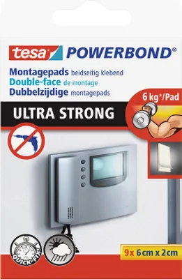 Produktbild von TESA 55790, Montagepad, Weiß, 0,06 m, Innen & Außen, 6 kg, 20 mm