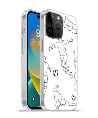 Produktbild von MuchoWow® Handyhülle Schutzhülle Hülle für Apple iPhone 14 Pro Max Eine Illustration von Spielern in verschiedenen Positionen - Junge - Mädchen - Kinder Silikon Softcase Handy Hülle - Hardcover