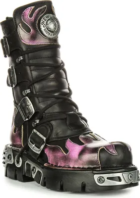 Produktbild von Newrock 591 Reactor In Black Purple Flame – 7.5 UK - 41 EU - 8M/9.5F US / Black Purple