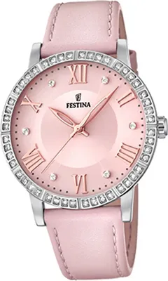 Produktbild von Festina Leder Damen Uhr F20412/2 Armbanduhr altrosa Boyfriend Sport D2UF20412/2