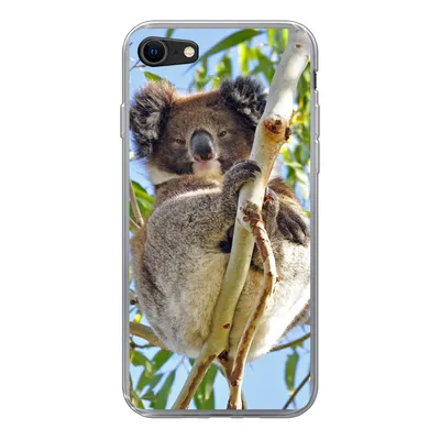 Produktbild von MuchoWow® Handyhülle Schutzhülle Hülle für iPhone SE 2020 Koala - Luft - Kinder - Jungen - Mädchen Silikon Softcase Handy Hülle - Kartenbesitzer