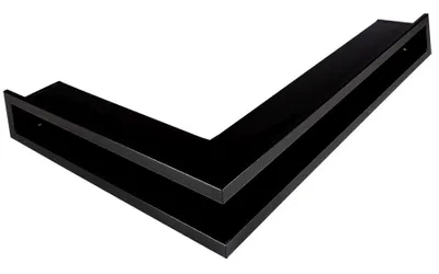 Image de Grille de cheminée coin ouvert gauche 40x80x6 cm noir mat HSF06-262