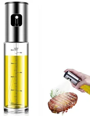 Produktbild von Olivenöl-Sprayflasche, 100 ml, für Grillen, Salatdressings, gläserne Flasche, für die Küche