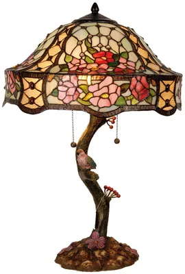 Produktbild von LumiLamp 5LL-5631 Tiffany Tischlampe Grün Rosa 45x62 cm