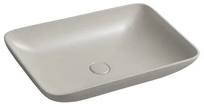 Immagine prodotto di Lavabi Sapho - Lavabo Infrane da appoggio, 570x370 mm, senza foro per rubinetto, pietra arenaria bianca AR460