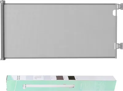 Zdjęcie produktu dla Bramka zabezpieczająca drzwi 0-140 cm blokada obsługiwana jedną ręką 0-180° Zabezpieczenie schodów roleta bramka do drzwi dla psa i bramka na schody dla dziecka wysuwana bramka, szara