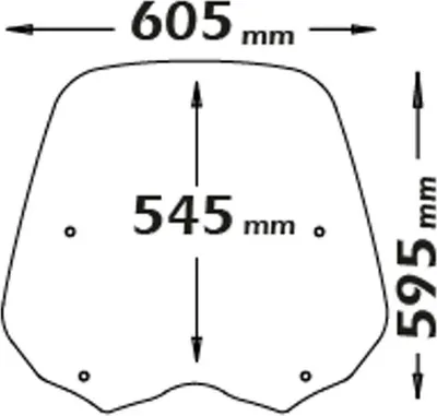 Obrázek produktu pro ISOTTA průhledné čelní sklo 545x605mm pro HONDA