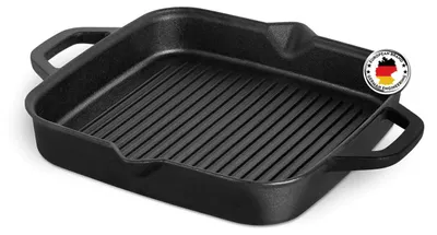 Immagine prodotto di Padella in ghisa BURNHARD® da 30 cm, pre-trattata, adatta per barbecue a gas e fornelli