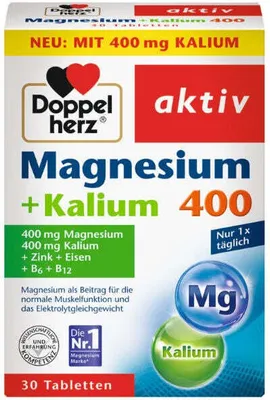 Image de Doppelherz Magnesium + Kalium Comprimés, 30 comprimés