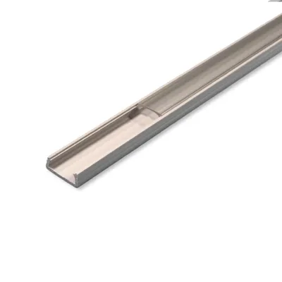 Obrázek produktu pro MasterLED LED Slim profil PVC 16x7mm šedý 2m – plochý LED profil s průhledným krytem – mini lišta světelná lišta