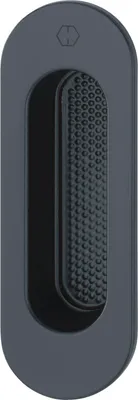 Produktbild von HOPPE Hebeschiebetürmuschel OMEGA außen oval, Aluminium schwarz matt