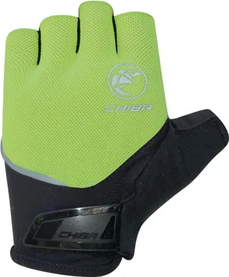 Produktbild von CHIBA Sport - Radhandschuhe neongelb, kurz, atmungsaktiv, gepolstert, Größe L...