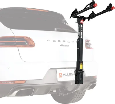 Image de Support pour vélos, capacité pour 2 vélos - Porte-vélos - Attelage de remorque - Support à vélos - Râtelier à vélos - Inclinable et pliable