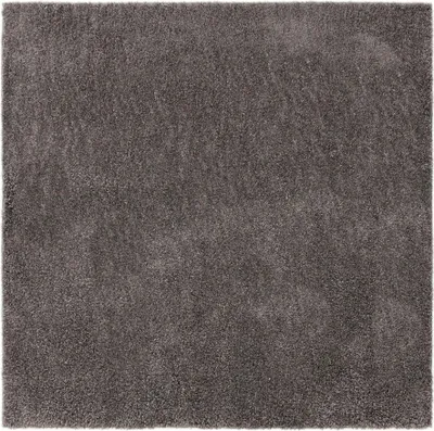 Produktbild von benuta Teppich Wohnzimmer Soho Grau 160x160 cm Hochflorteppich Wohnzimmerteppich Quadratisch Rutschfest Flauschig Plüsch Shaggy Weich