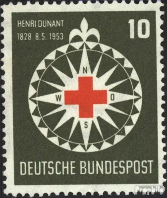Produktbild von Briefmarken BRD (BR.Deutschland) 1953 Mi 164 (kompl.Ausg.) postfrisch 125.Geburtstag von Dunant