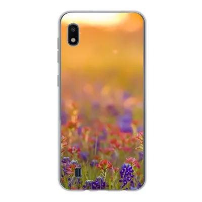 Produktbild von MuchoWow® Handyhülle Schutzhülle Hülle für Samsung Galaxy A10 Blumen - Gold - Sonne Silikon Softcase Handy Hülle - Schutzhülle
