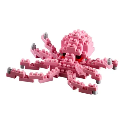 Produktbild von Brixies Kleiner Oktopus, Tier, Bausatz, Bausteine, Konstruktionsbausatz, ABS, Bunt, 91 Teile, 200148