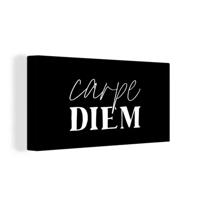 Obrázek produktu pro OneMillionCanvasses® Malba na plátně Nástěnná malba na plátně - Carpe diem - Citáty - Přísloví - Využij dne - 40x20cm