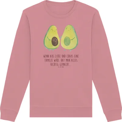 Produktbild von Mr. & Mrs. Panda Nachhaltiger Pullover Avocado Pärchen Größe XXL - Canyon Pink - Geschenk, Liebe, Kinder, Pulli, Bio, Schwangerschaft, Familie, Avocados, Baumwoll, Geburt