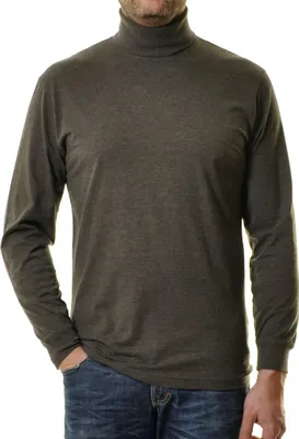 Ragman Stehkragen-Shirt langarm in beige
