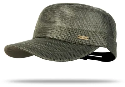 Immagine prodotto di Cappello militare da uomo, modello estivo, in rete traspirante, con protezione solare, colore verde militare, regolabile