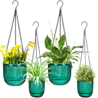Immagine prodotto di Omgoods - Set di 4 vasi pensili autoirriganti per piante da interno