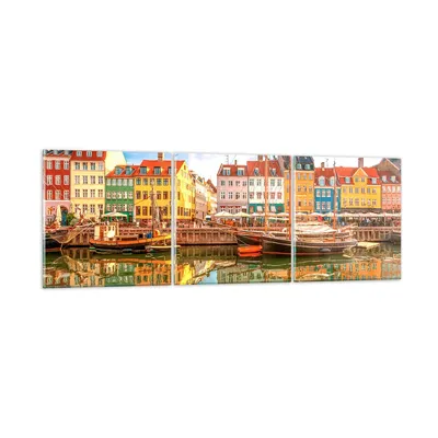 Produktbild von Bilder auf glas - Segelboote Wasser Architektur Hafen - 120x40cm - Glasbilder - Wandbilder - Kunstdruck - Wanddekoration aus Glas - Glas Bilder - Wandbild auf Glas - GCA120x40-2873