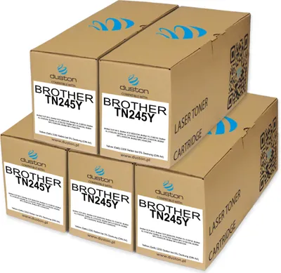 Produktbild von 5x TN245Y, TN-245Y Gelb Duston Toner Druckertoner Patrone kompatibel zu Brother DCP9020 HL3140CW HL3150 HL3170 HL3170CDW MFC9140CDN MFC9330CDW MFC9340CDW