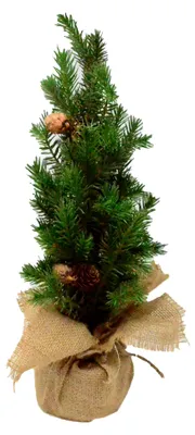 Produktbild von B&S Mini Weihnachtsbaum Kunstbaum im Jutesack 45 cm