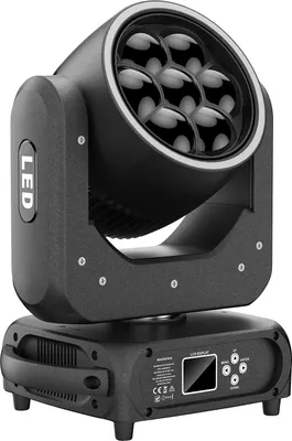 Obrázok produktu pre Pódiový reflektor, RGBW LED diódy, viacero režimov ovládania, čierny, zástrčka EÚ, čierny, zástrčka EÚ