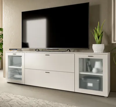 Produktbild von TV-Lowboard "Dante" in weiß TV Unterteil in Komforthöhe 180 cm